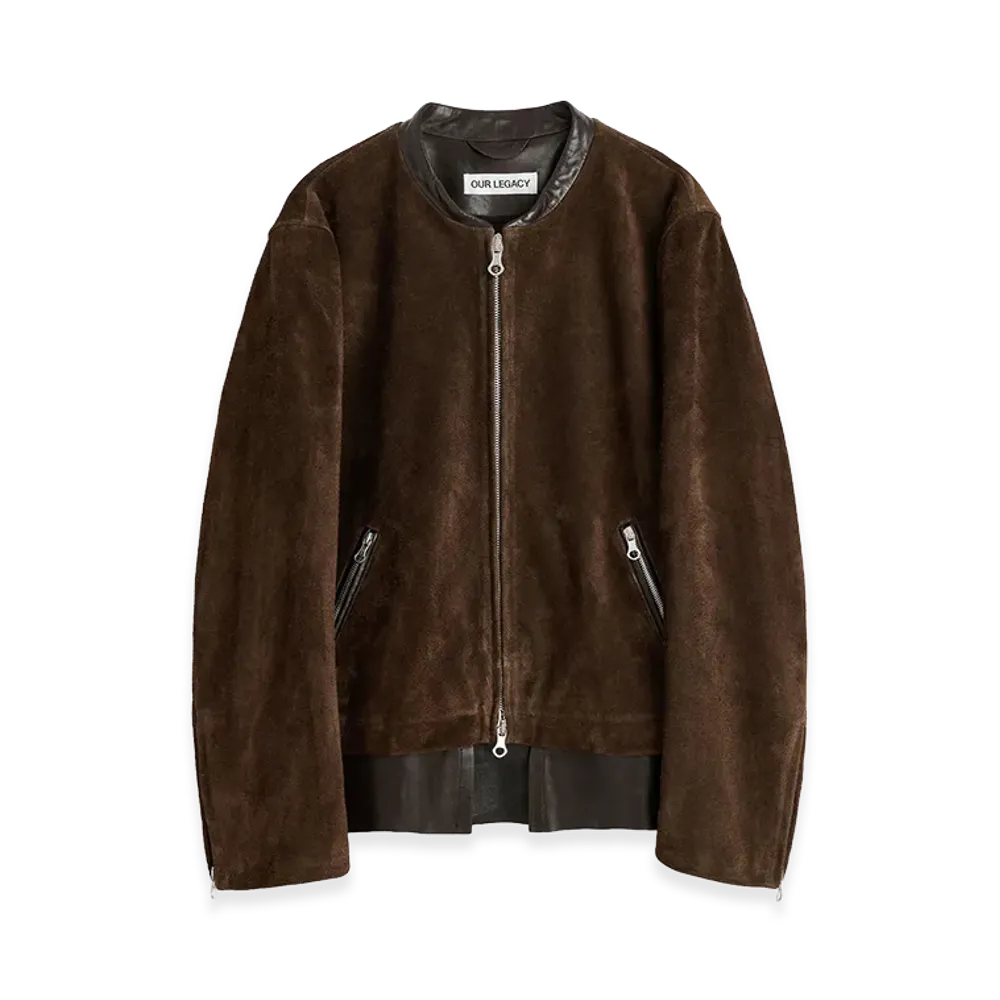OUR LEGACY Drift Jacket "Wenge Brown Wet Suede"