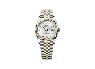 ROLEX Datejust 36 Oystersteel & Yellow Gold "White"