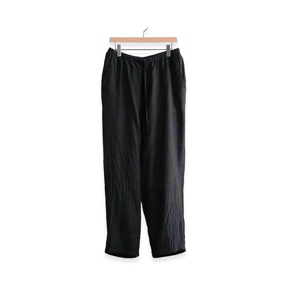 COMOLI Cashmere Silk Tapered Pants "Charcoal"