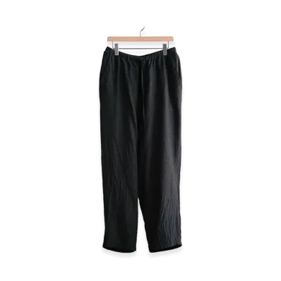COMOLI Cashmere Silk Tapered Pants "Charcoal"