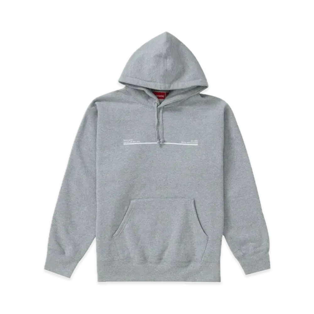 Supreme Shop Hooded Sweatshirt London "Heather Grey"