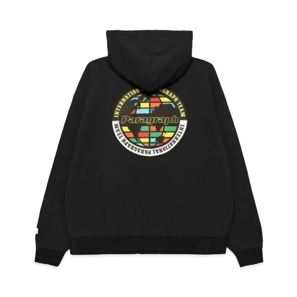 Paragraph Circle Map Zip Hoodie "Black"