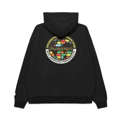 Paragraph Circle Map Zip Hoodie "Black"