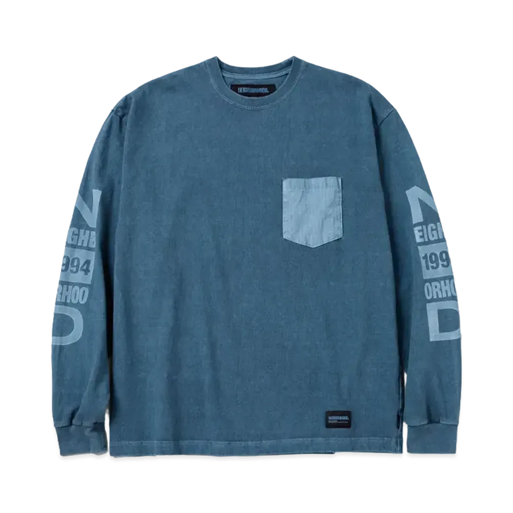 NEIGHBORHOOD Pigment Dyed Crewneck LS "Navy"