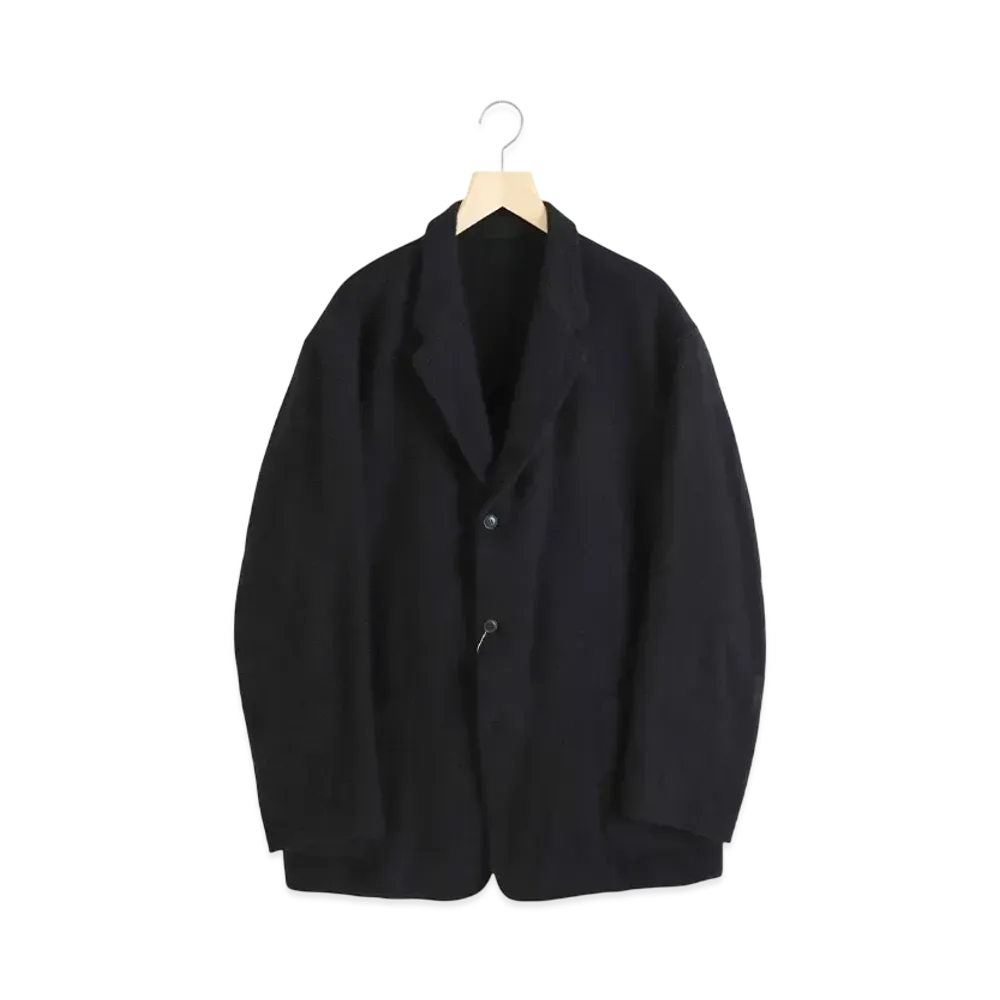 COMOLI Fulled Wool Jacket "Black"