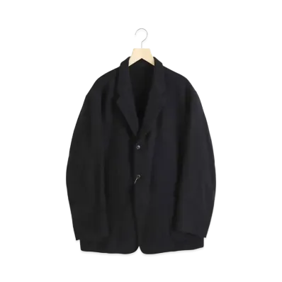 COMOLI Fulled Wool Jacket "Black"