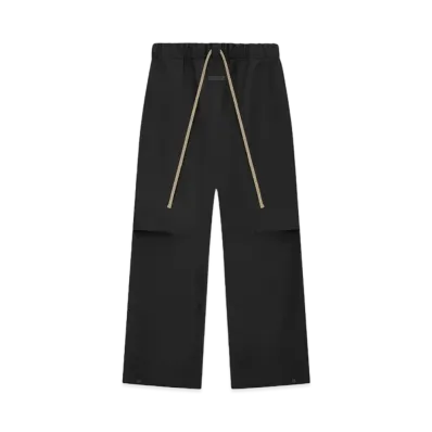 FEAR OF GOD ESSENTIALS Rubber Knee Pleat Wide Leg Pant "Black"