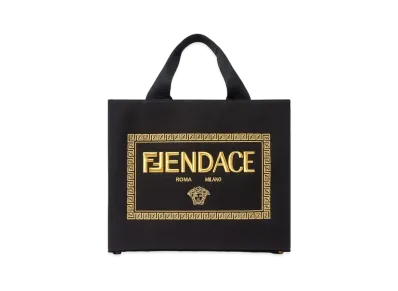FENDI x Versace Fendace Logo Medium Tote Bag "Black"