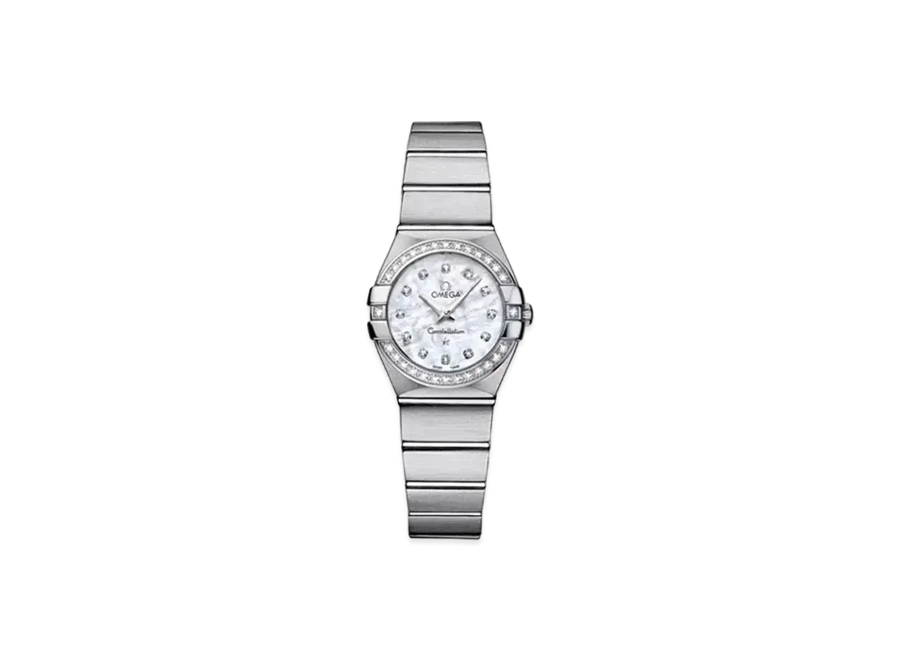 OMEGA Constellation Bezel Diamonds 24MM "Stainless Steel/White" 123.15.24.60.55.001