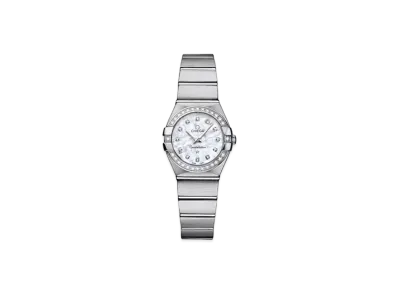 OMEGA Constellation Bezel Diamonds 24MM "Stainless Steel/White" 123.15.24.60.55.001