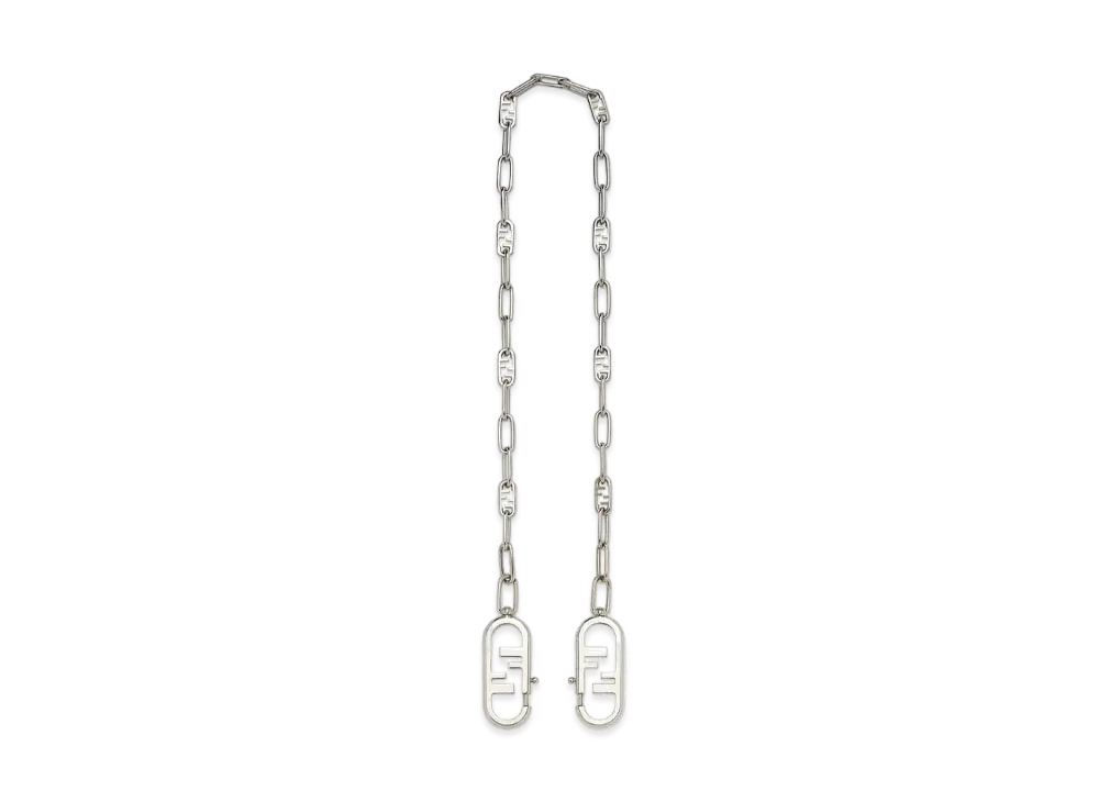 FENDI Strap You Color Metal Shoulder Strap "Silver"
