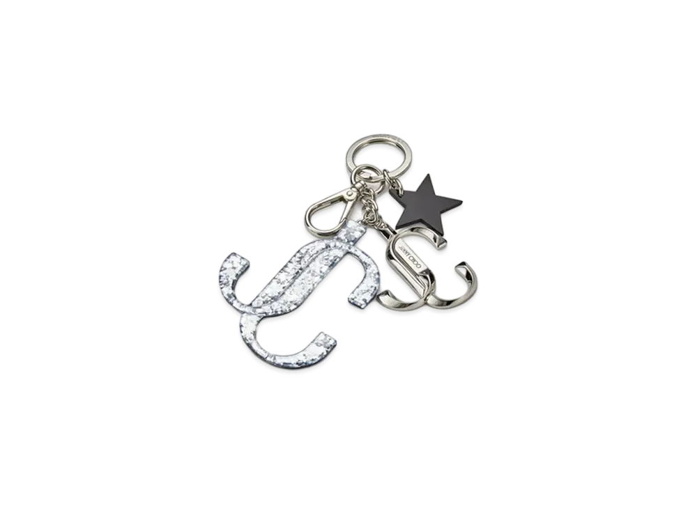 ジミーチュー グリッターJC ロゴ付き メタル・キーリング 