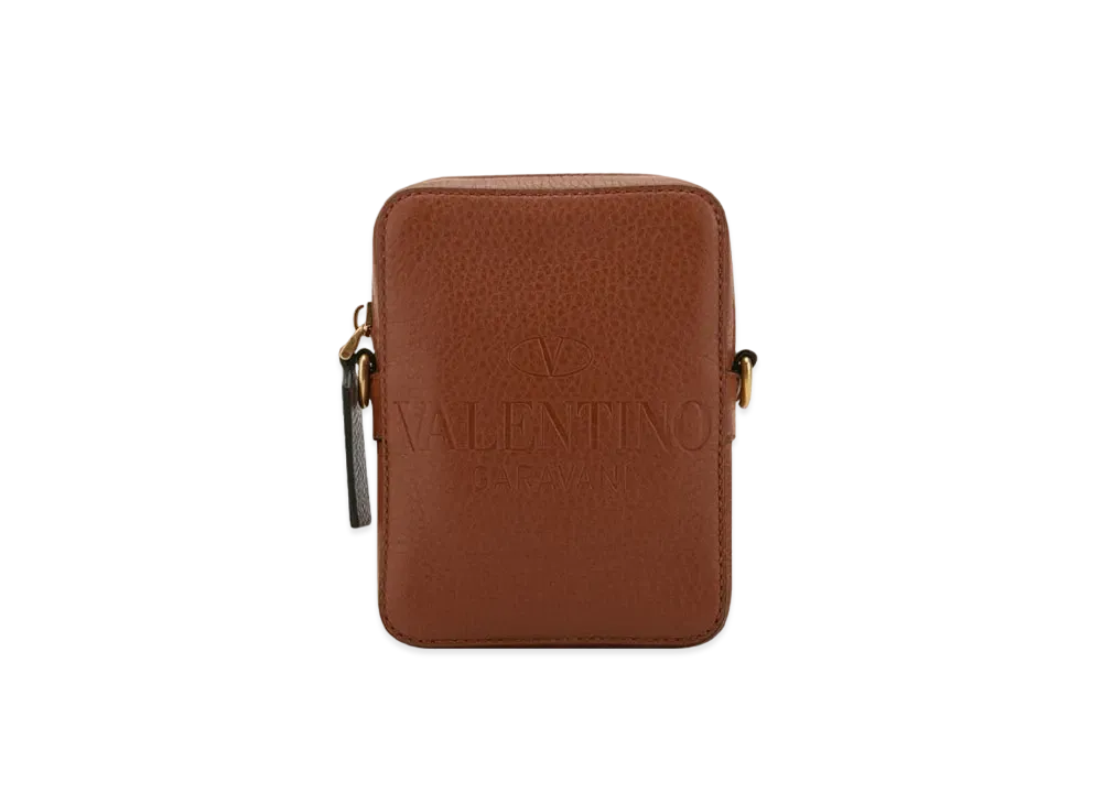 Valentino Valentino Garavani Identity Leather Crossbody Bag Small "Saddle Brown"