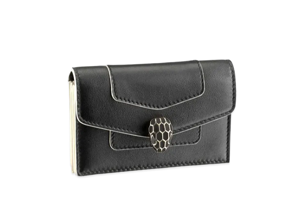 BVLGARI Serpenti Forever Card Holder "Black"