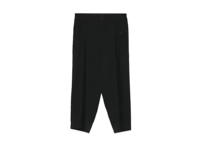 Yohji Yamamoto Pour Homme W/GABARDINE 2TUCK MIDDLE WIDE PANTS "Black"