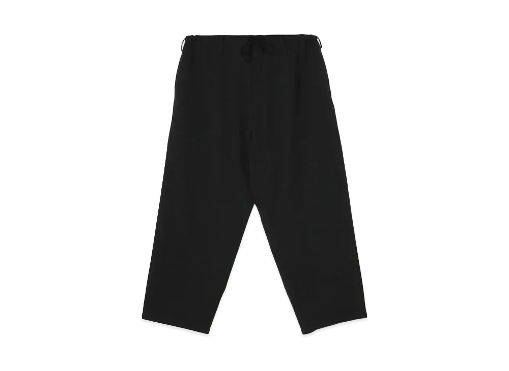 Yohji Yamamoto Pour Homme W/GABARDINE REGULAR WIDE STRING PANTS "Black"