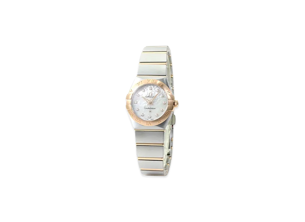 OMEGA Women's Constellation Watch 12P Diamond "Silver/Pink Gold"