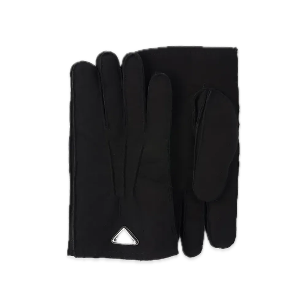 PRADA Suede Sheepskin Gloves "Black"