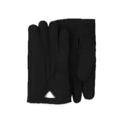 PRADA Suede Sheepskin Gloves "Black"