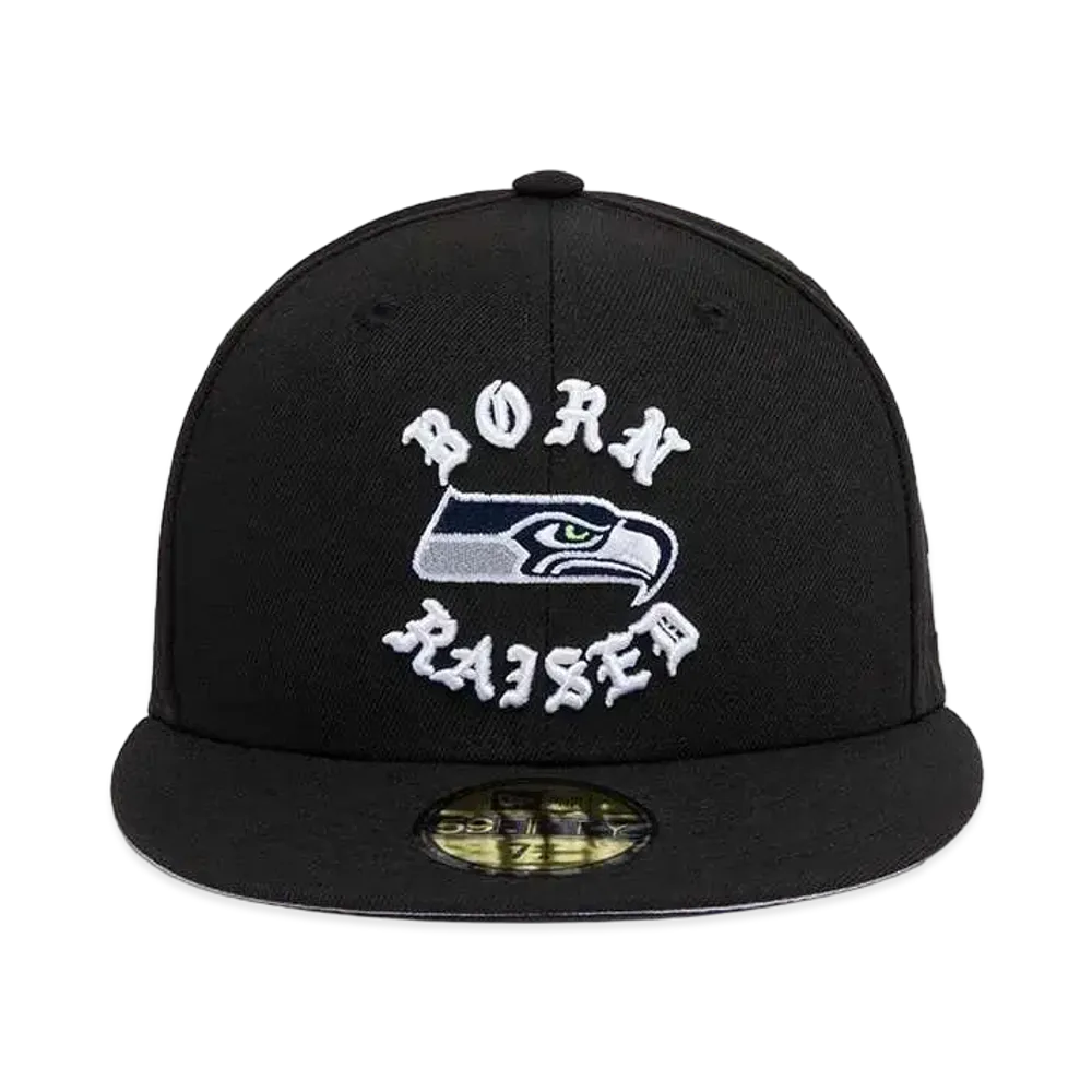 NEW ERA x Born x Raised x NFL + Seahawks Fitted Rocker Hat "Black"