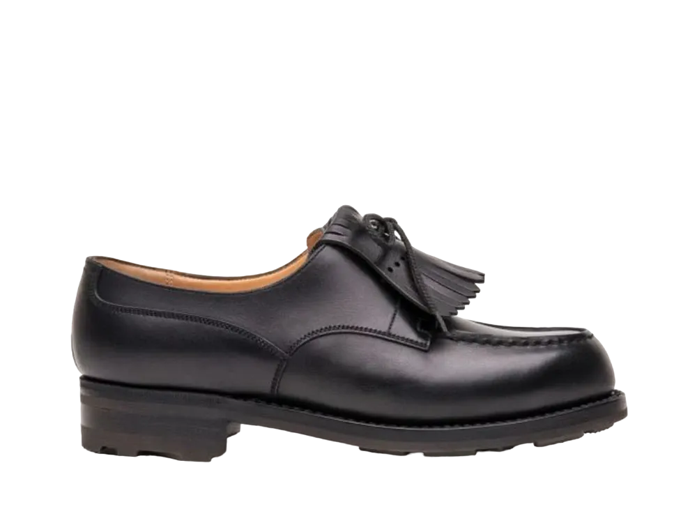 J.M.Weston Women's Golf Derby #641 D Box Calf "Black" 123510164111-derby All Terrain Rubber Sole