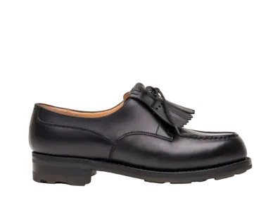 J.M.Weston Women's Golf Derby #641 D Box Calf "Black" 123510164111-derby All Terrain Rubber Sole