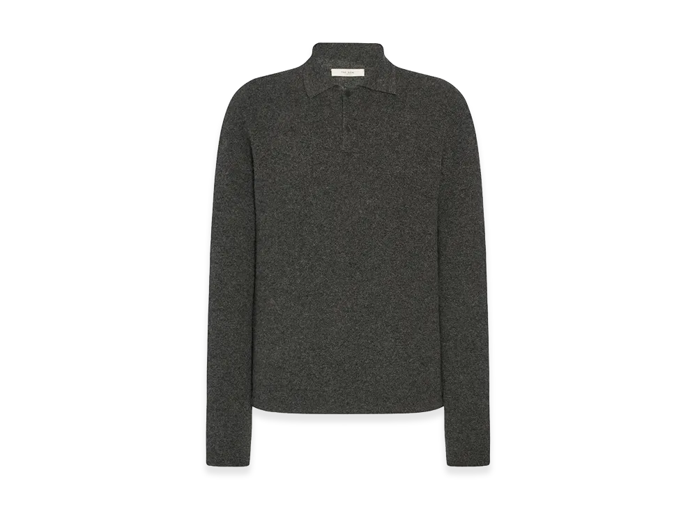 The Row Tiger Cashmere Polo "Medium Grey Melange"