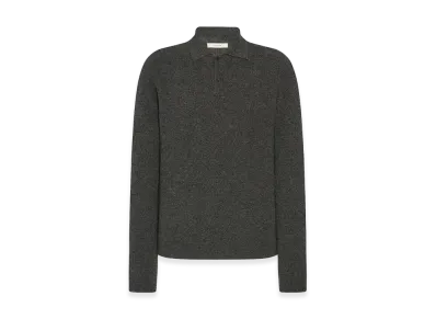 The Row Tiger Cashmere Polo "Medium Grey Melange"