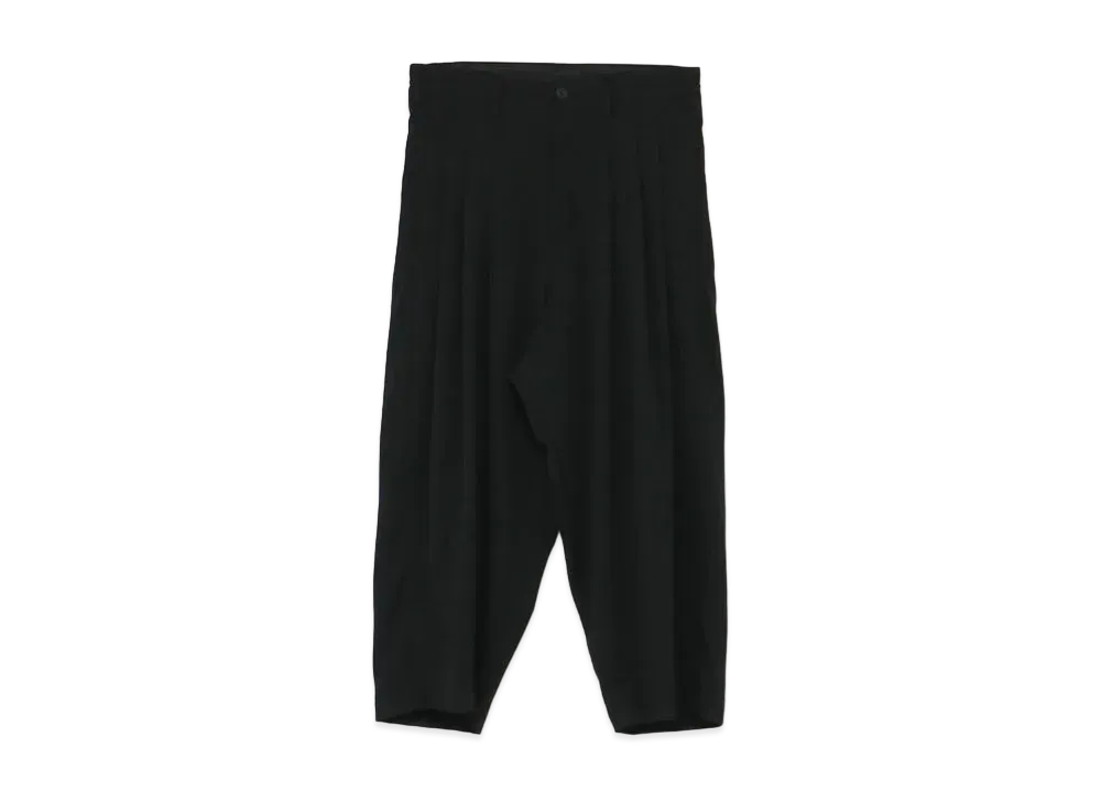 Yohji Yamamoto Pour Homme W/GABARDINE 3TUCK WIDE PANTS "Black"