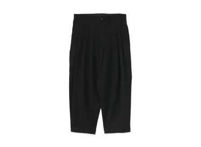 Yohji Yamamoto Pour Homme ARMY GABARDINE 3TUCK WIDE PANTS "Black"