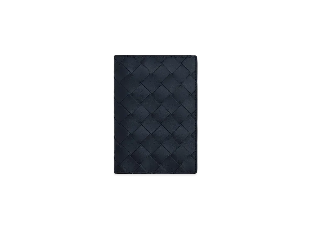Bottega Veneta Passport Case "Midnight Blue"