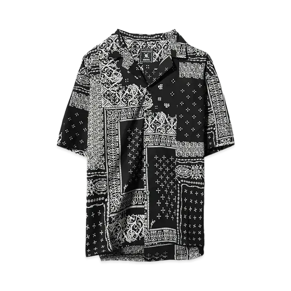 BUENA VISTA 髑髏 bandana S/S shirts "BLACK"