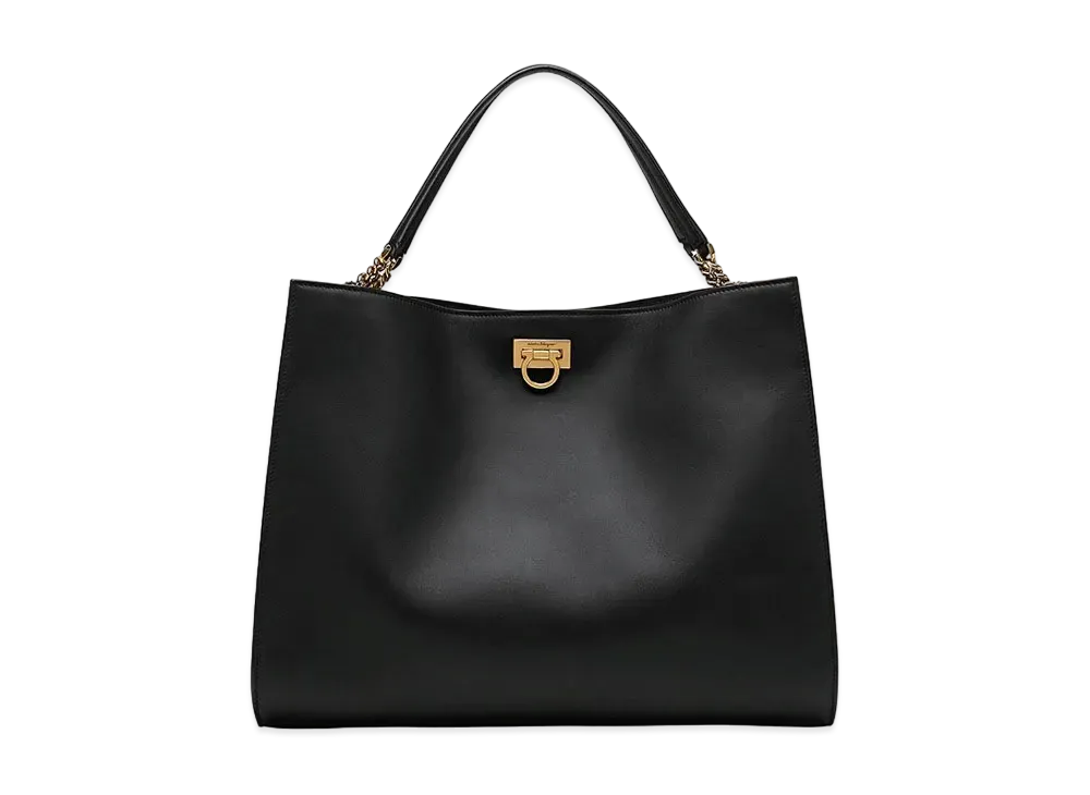 Salvatore Ferragamo Trifolio Tote Bag "Black"