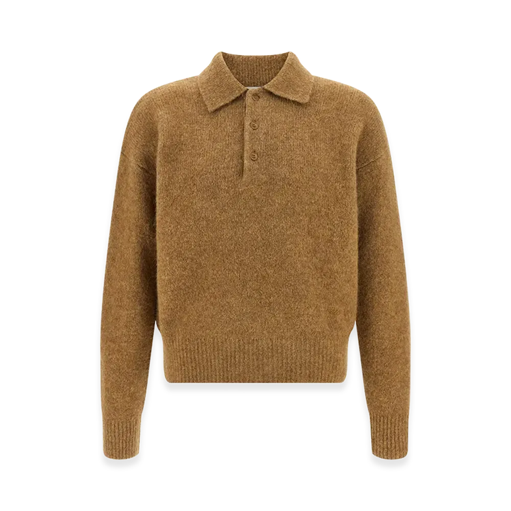 AMI PARIS 'Ami' Polo Shirt "Beige"