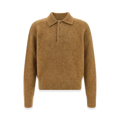 AMI PARIS 'Ami' Polo Shirt "Beige"