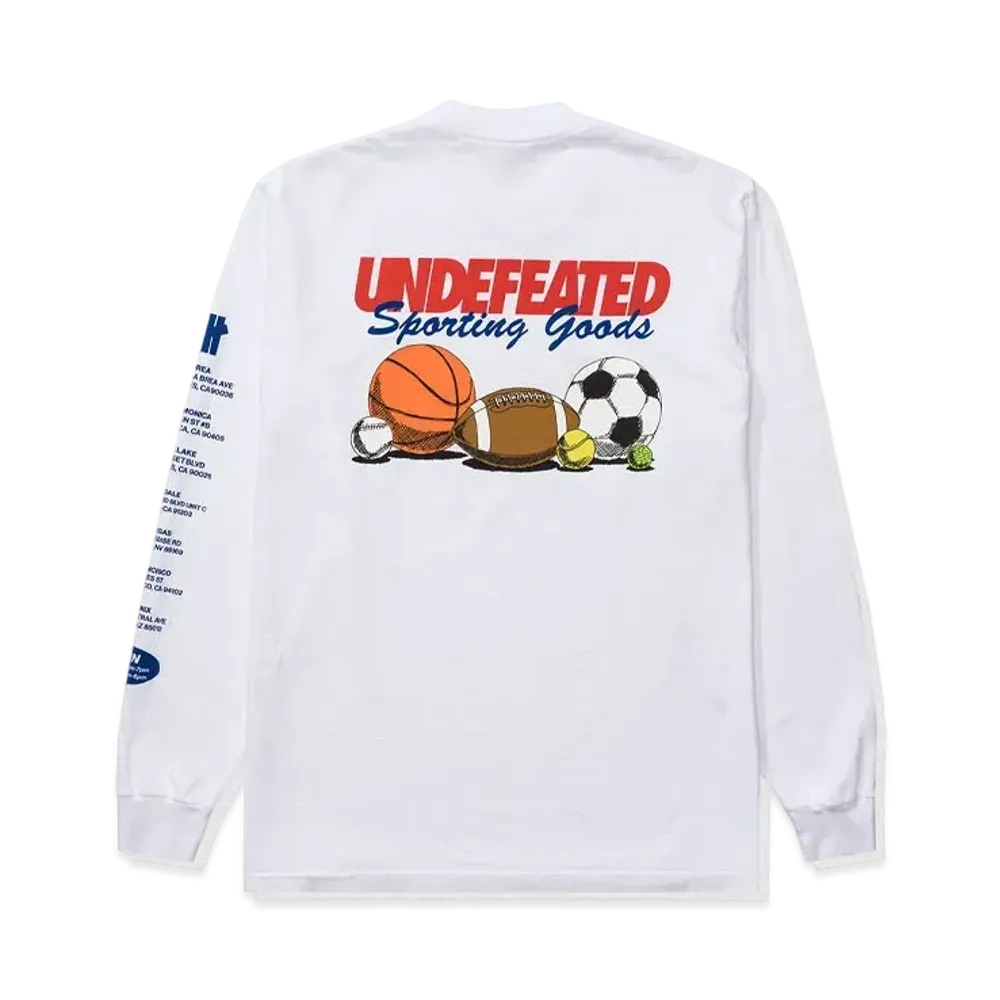 UNDEFEATED SPORTING GOODS L/S TEE - 80315 "White"