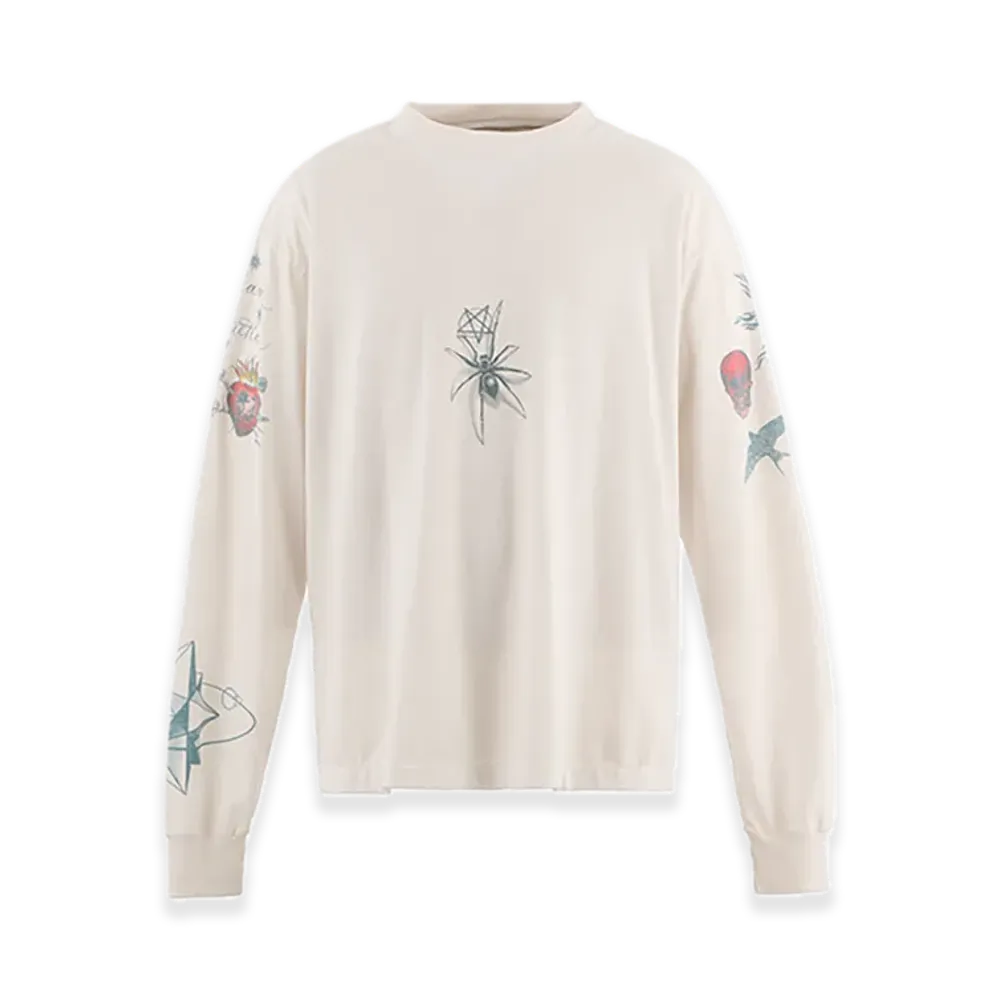 SAINT Mxxxxxx x Dr. Woo DW LS Tee Tattoo "White"
