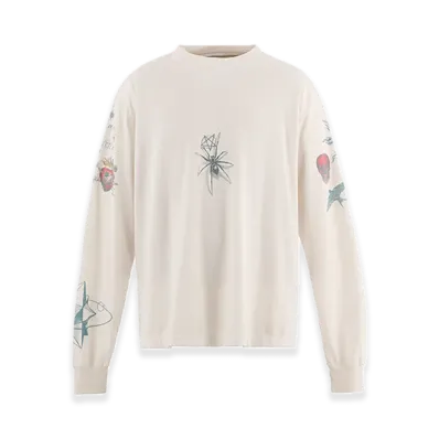 SAINT Mxxxxxx x Dr. Woo DW LS Tee Tattoo "White"