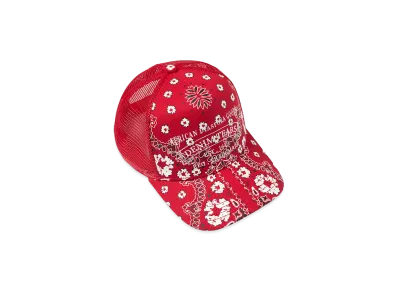 DENIM TEARS Cotton Wreath Paisley ADG Stamp Cap "Red"