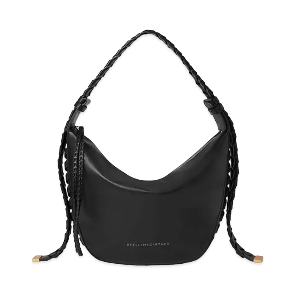 Stella McCartney Medium Zip Hobo Shoulder Bag "Black"