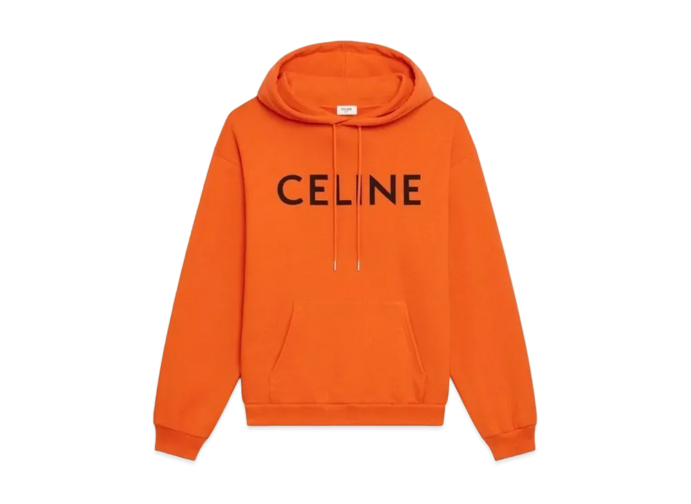 CELINE Loose Sweatshirt / Cotton "Orange/Black"
