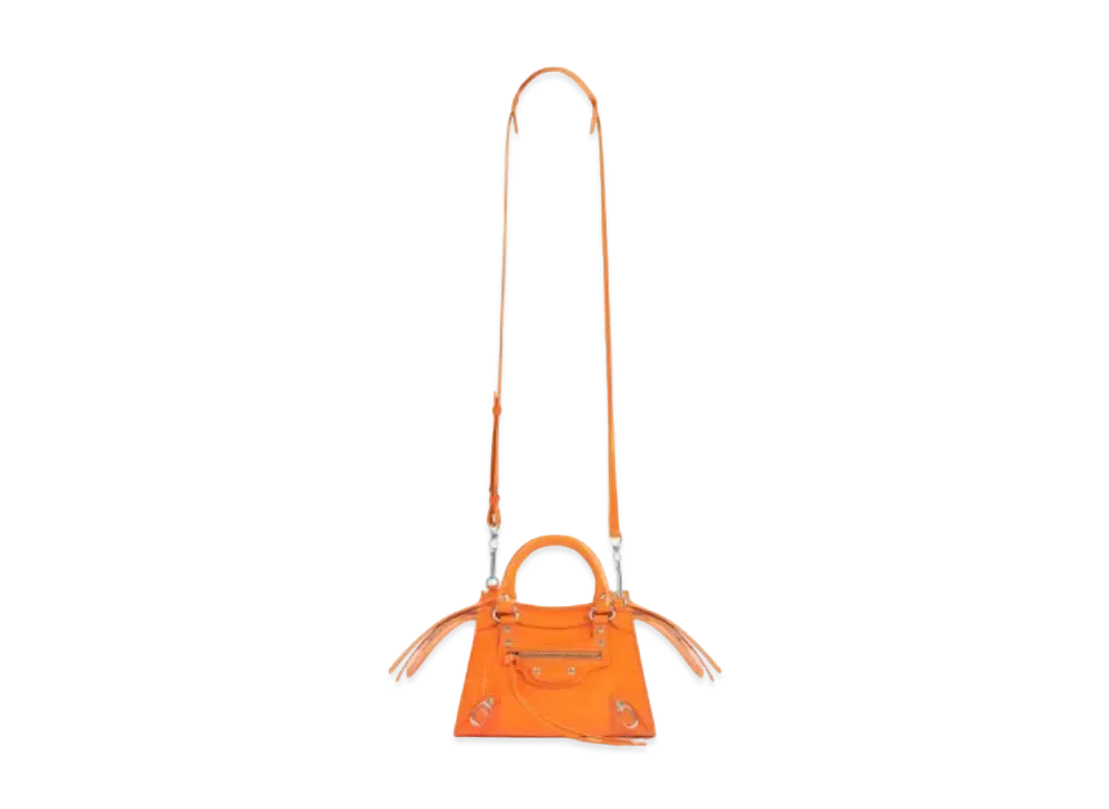 BALENCIAGA Women's Neo Classic Mini Top Handle Bag "Orange"