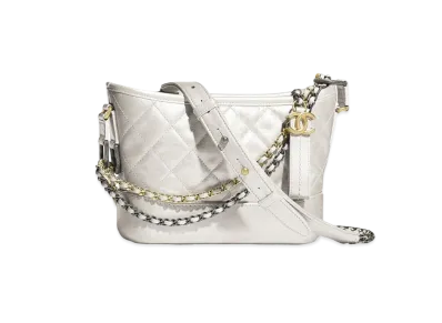 CHANEL Gabrielle De Chanel Small Hobo Bag Metallic Clample Lambskin & Calfskin "Silver"