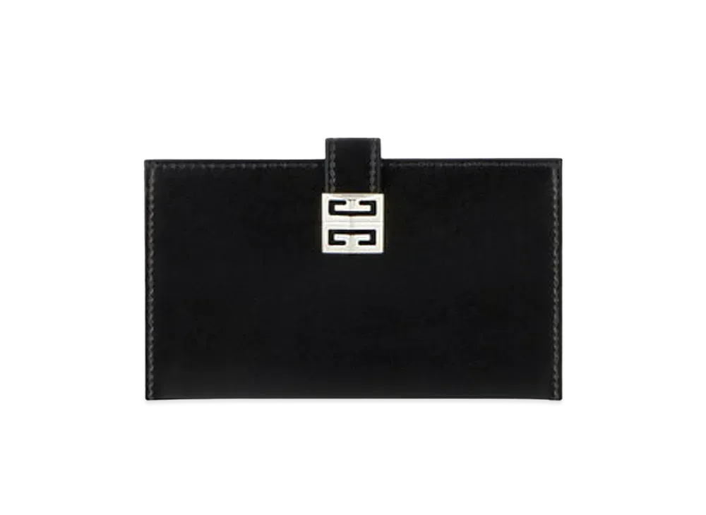 GIVENCHY 4G Wallet in Box Leather "Black/Silver"