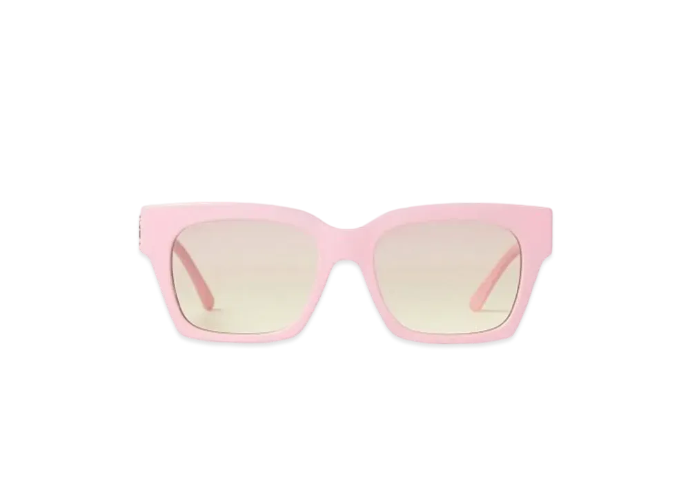 Jimmy Choo JO Acetate Square Frame Sunglasses JC Logo "Gold/Pink"