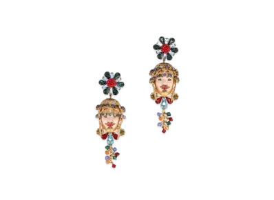 Dolce&Gabbana Earrings With Rhinestones And Decorative Accents "Multicolor"