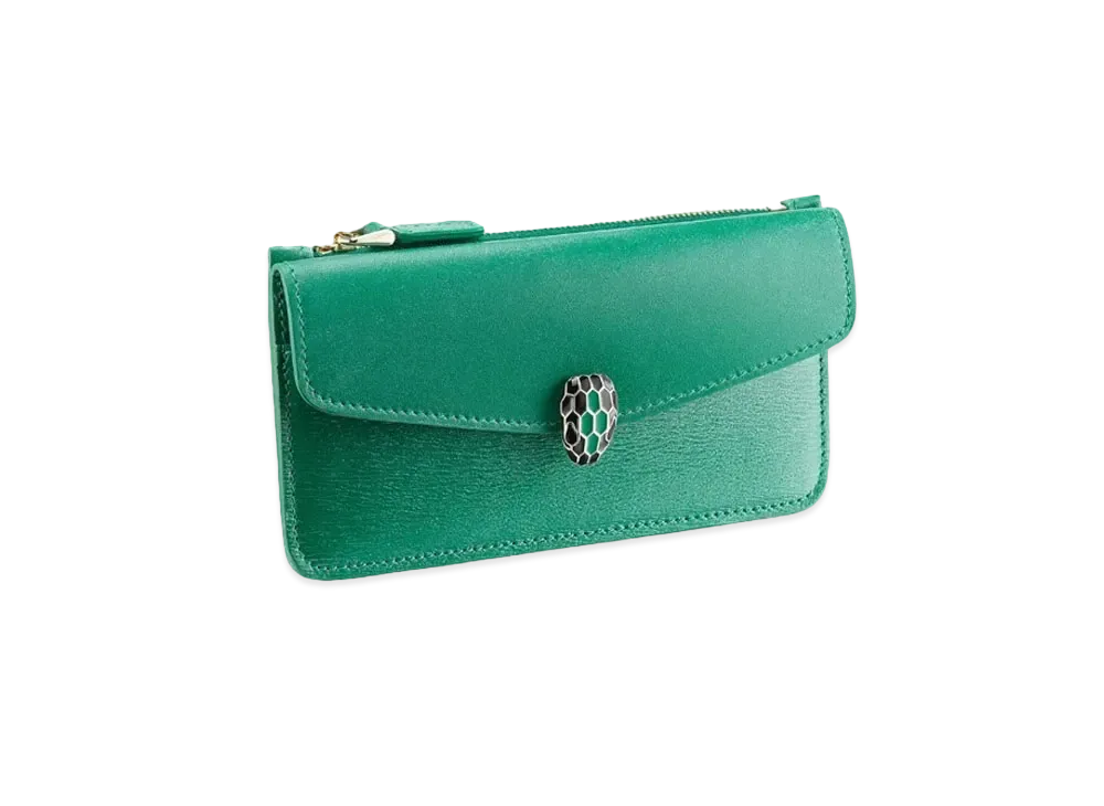 BVLGARI Serpenti Forever Card Holder "Green"