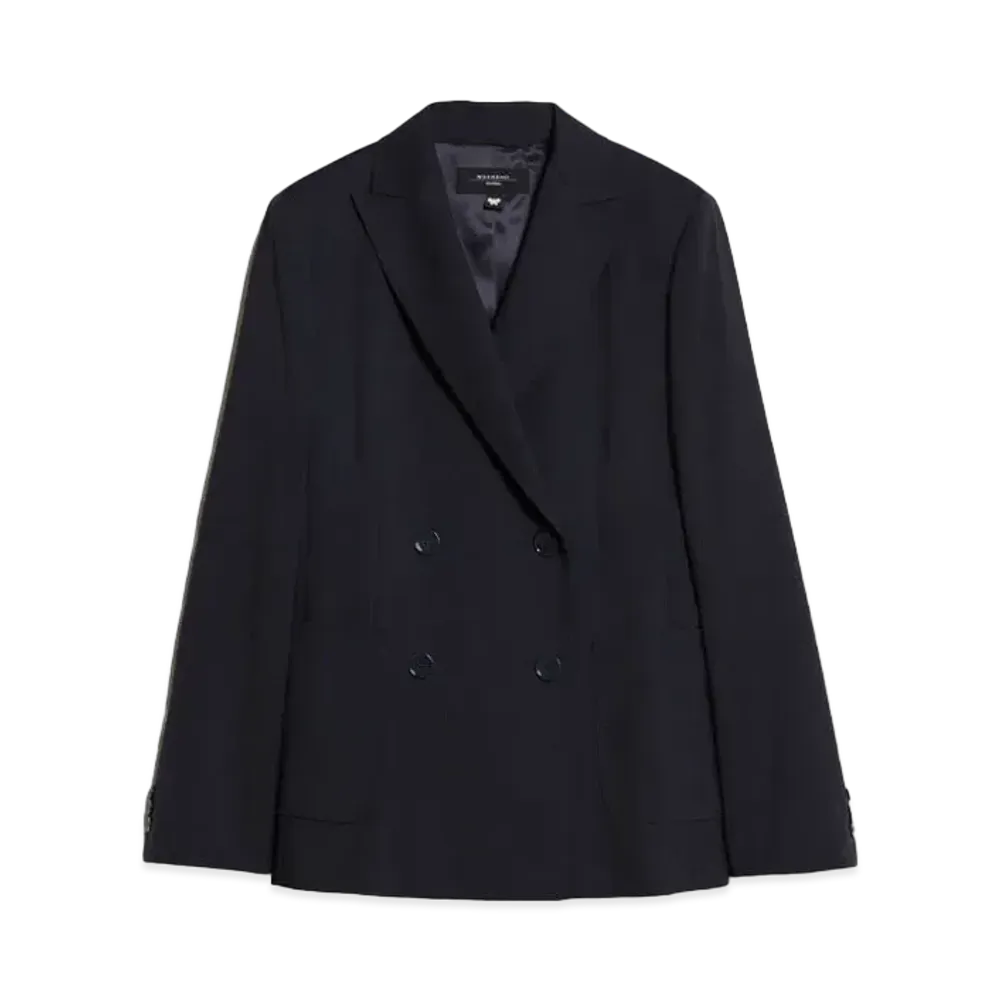 Max Mara Nervoso Pure Wool Tailored Jacket "Navy"