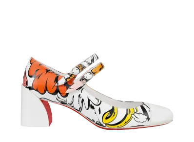 Christian Louboutin Women's Miss Jane 55mm Mary Janes Pumps Shun Sudo x Christian Louboutin Exclusive Capsule Collection "Multicolor"