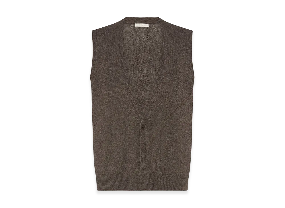 The Row Holman Cashmere Vest "Dark Sand"